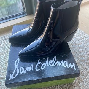 ❌SOLD❌ Sam Edelman Winona Western Black Ankle Rain Boots 7
